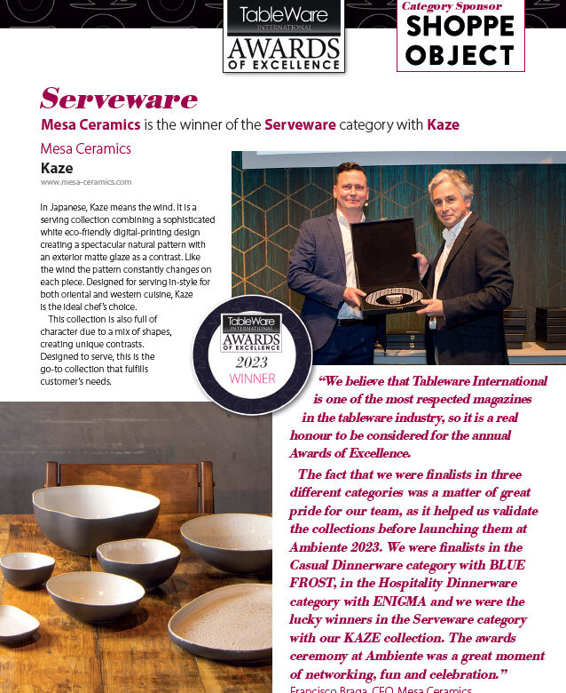 Tableware International Awards of Excellence - Kaze
